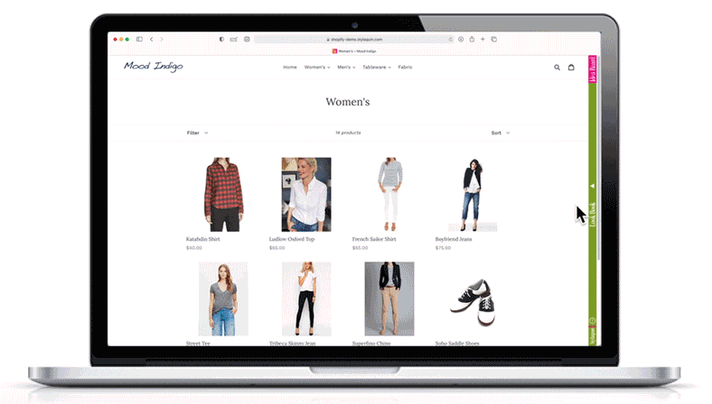 Image showing computer with the Look Book feature in operation open